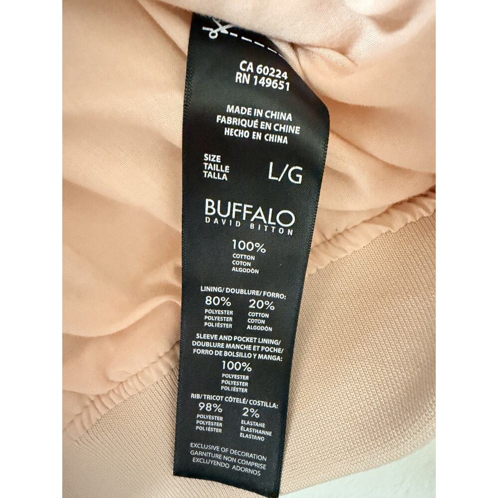 Buffalo David Bitton Bomber Jacket Womens Large Pale Light Pink Full Zip - Picture 6 of 11